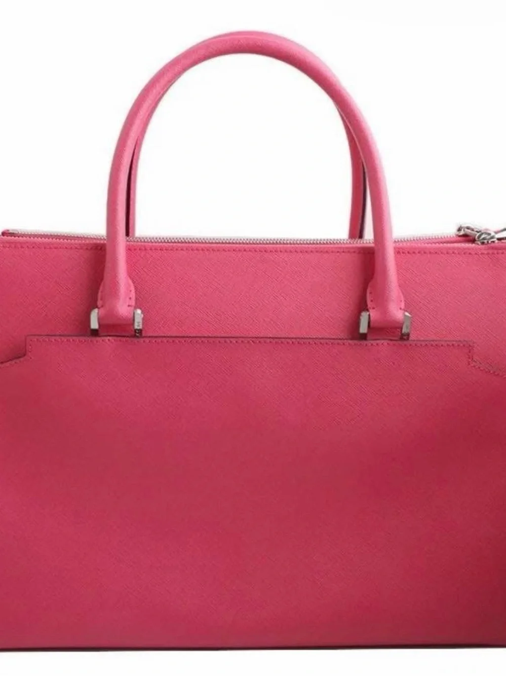 MCM Hot Pink Leather Structured Satchel